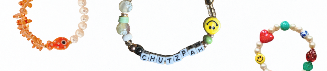 Three beaded bracelets