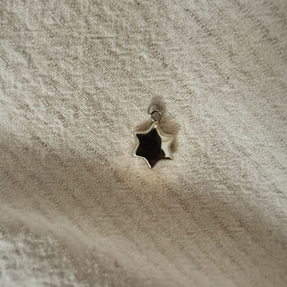Bubble Jewish star in silver 