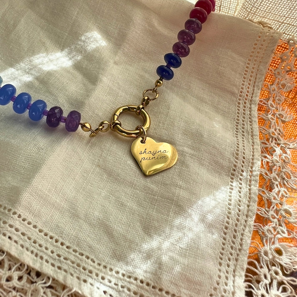 Shayna Punim Heart Charm