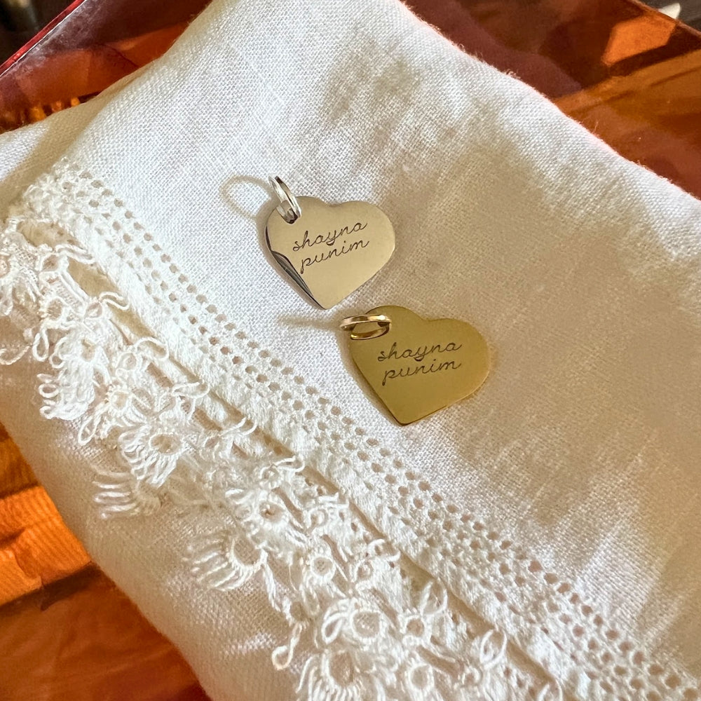 Shayna Punim Heart Charm