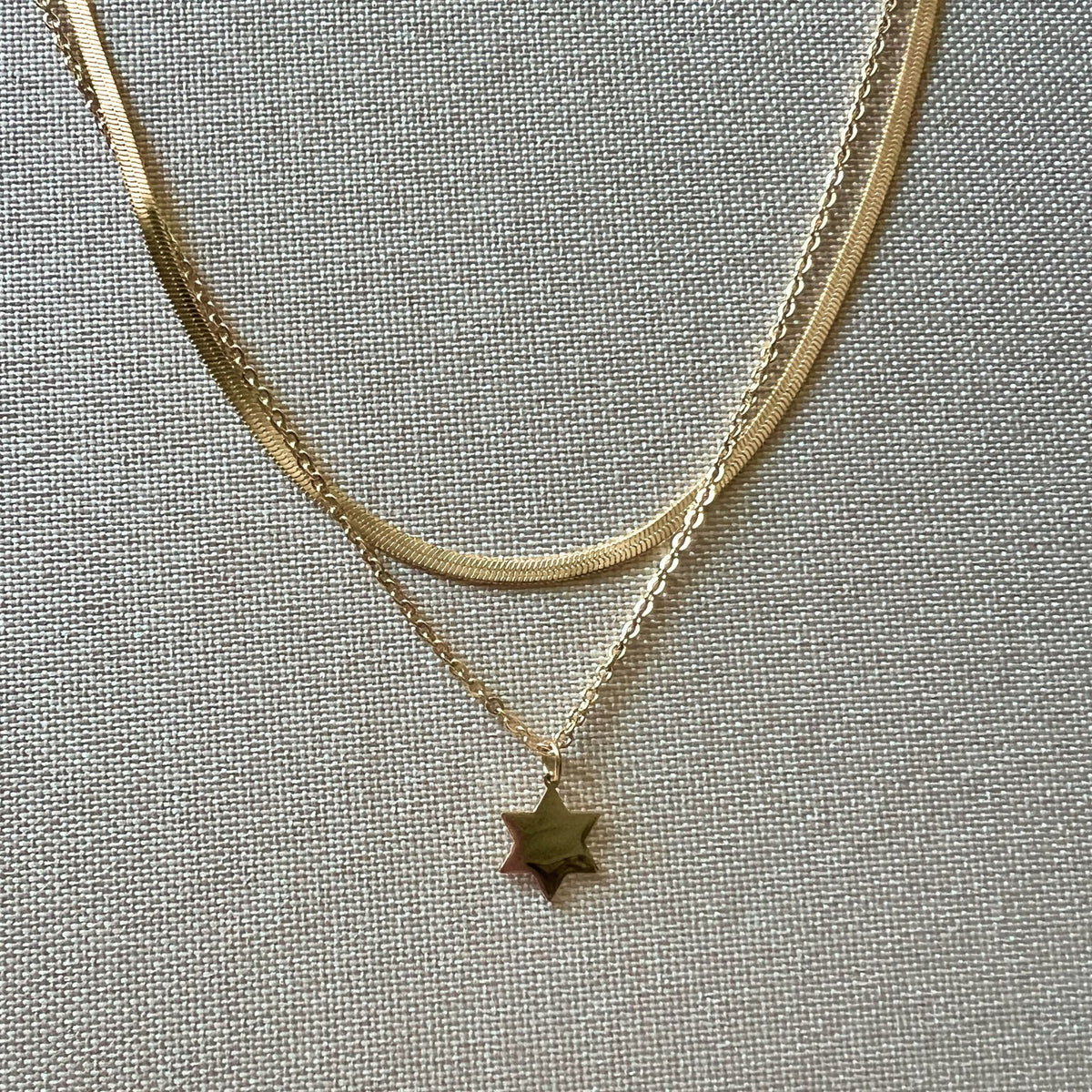 Jewish Star Layered Necklace